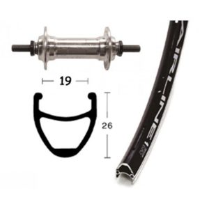 Rueda delantera 28x1.75 Winora Vuelta Airline 36 agujeros eje macizo 100 mm negro (622-19)