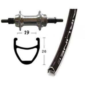 Rueda trasera 28x1.75 Winora Vuelta Airline 36 agujeros eje macizo 135 mm 6/7V.negro (622-19)