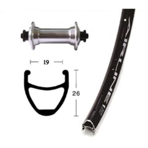 Rueda delantera 28x1.75 Winora Vuelta Airline 36 agujeros Shimano TX 800 QR 100 mm negro (622-19)