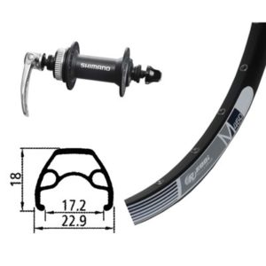 Rueda delantera 26x1.90 Winora rodi M460 32 agujeros disco CL Alivio 435 QR 100 mm negro (559-17)