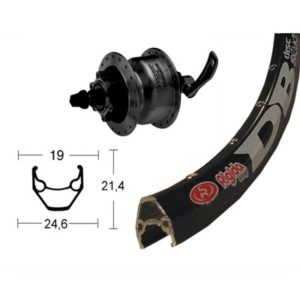 Rueda delantera 28x1.75 Winora rigida Zac 2000 36 agujeros disco 6t dinamo Shimano DH 3D30 N(622-19)
