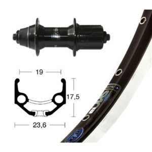 Rueda trasera 28x1.75 Winora rigida Zac 19 36 agujeros Shimano T 3000 QR 135 mm 8-10V.ne/pl.(622-19)
