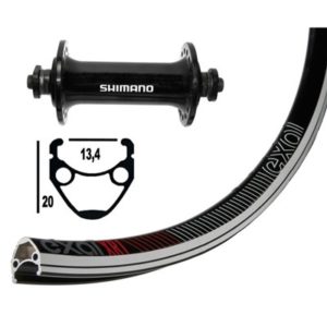 Rueda delantera 700C Winora Exal XR-1 32 agujeros Shimano Tiagra QR 100 mm negro (622-13)