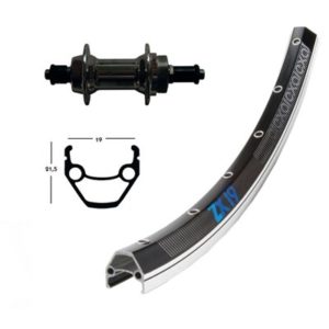 Rueda trasera 26x1.75 Winora Exal ZX 19 36 agujeros QR negro 135 mm negro/plata (559-19)