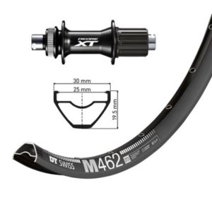 Rueda tr.27.5"Winora DT Swiss M462 32 ag.disco CL Deore XT FHM 8010 Boost 12x148mm 8-11V.neg(584-25)