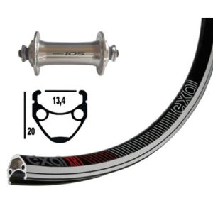 Rueda delantera 28"700C Winora Exal XR-1 36 agujeros Shimano 105 QR 100 mm negro/plata (622-13)