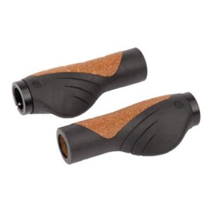 Puños MTB-ATB Ergotec Aero 2 Kratón/corcho 132/132mm par negro/marrón