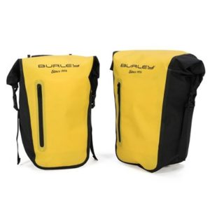Juego de alforjas Burley para remolque Coho amarillo 22 litros