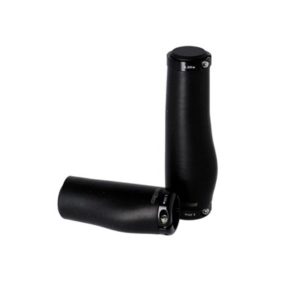 Puños MTB-ATB Ergotec Kyoto silicona/aluminio,130/90mm por par negro