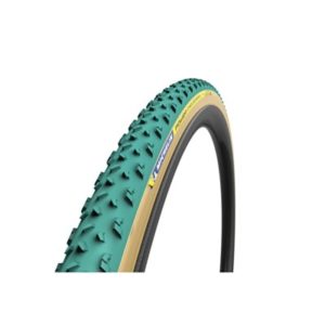 Tubular Michelin Power Cyclocross Mud 700x33 Racing Line verde/beige 33-622