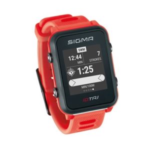 Reloj + GPS Sigma Id.Tri rojo fluo
