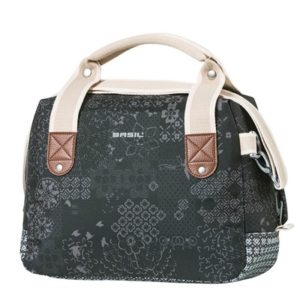 Bolsa manillar Basil Boheme City bag charcoal con cremallera