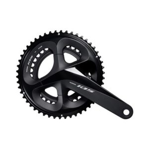 Juego de bielas y platos 105 Shimano FC-5800 Hollowtech II 172.5 mm 36x52 11V. negro (c/eje pasante)