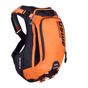 Mochila protectora USWE Patriot 15 negro/naranja sin deposito bebida
