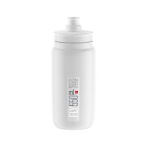 Bidon Elite Fly blanco logo gris 550 ml