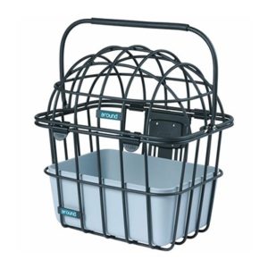 Cesta delantera Mijnenpieper para animales luna aluminio 30x38x43 cm incluido soporte manillar