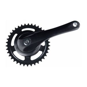 Juego de bielas y platos Mijnegronpieper Rock aluminio 46D.170mm eje cuadradillo con disco protector