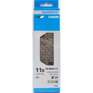 Cadena Shimano HG601 cierre rapido carretera/MTB 116 eslabones 11V.