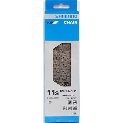 Cadena Shimano HG601 cierre rapido carretera/MTB 116 eslabones 11V.