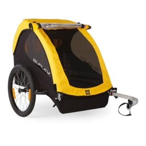 Remolque niño Burley Bee biplaza amarillo