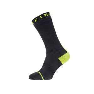 Calcetines Sealskinz impermeable Hydrostop largos amarillo/negro