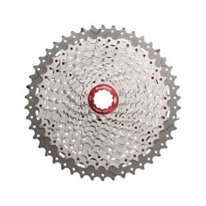 Cassette Sunrace CSMX8 11V (11-42) aluminio/rojo