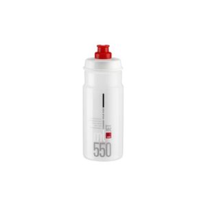 Bidon Elite Jet transparente logo rojo 550 ml
