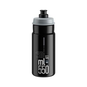 Bidon Elite Jet negro logo gris 550 ml
