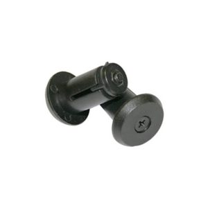 Juego de tapones de manillar Point para atornillar plastico negro