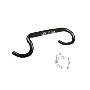 Manillar Gravel FSA Adventure Compact 420 mm 31.8 aluminio negro/blanco