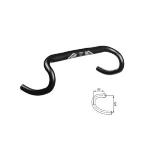 Manillar Gravel FSA Adventure Compact 440 mm 31.8 aluminio negro/blanco