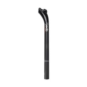 Tija de sillin Deda Superleggera Team 400 mm 27.2 25 mm Offset carbono negro