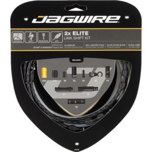 Juego de cables cambio Jagwire aluminio MTB (SRAM/Shimano) plata (inc. accesorios)