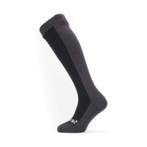 Calcetines Sealskinz hasta rodilla para clima calido negro/gris