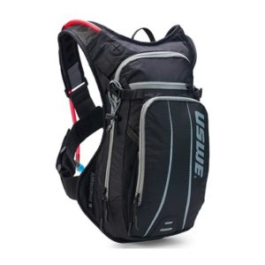 Mochila de hidratacion USWE Airbone 9 NDM 1 deposito Elite 3L manguera Plug-N-Play negro/gris