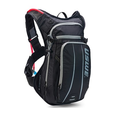 Mochila de hidratacion USWE Airbone 9 NDM 1 deposito Elite 3L manguera Plug-N-Play negro/gris