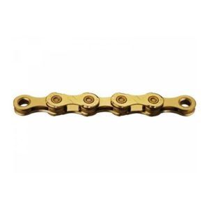 Cadena KMC X12 TI-N 1/2x11/128 126 eslabones 12V oro