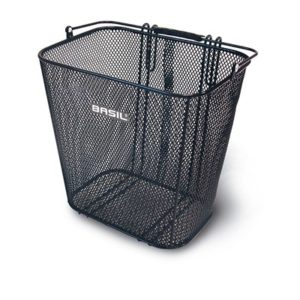 Cesta trasera Basil Cardiff negro (35x29x35 cm)