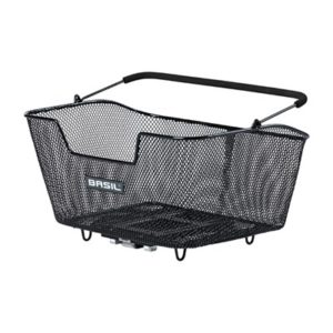 Cesta trasera Basil Base M MIK negro (30x42.5x23 cm)