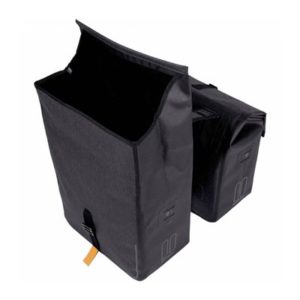 Alforjas Basil Urban Dry Melee 50 litros con reflectante negro Carbon (36x17x42 cm)