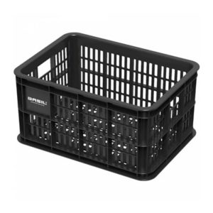 Cesta Basil Crate 25 litros plastico negro (39.5x29x21 cm)