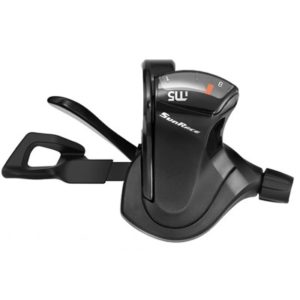 Mando pulsador Sunrace Dlm500 derecho 8 velocidades 2100 mm aluminio negro