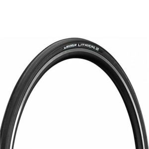 Cubierta Michelin Lithion2 700x23C Performance Line plegable gris oscuro V3 (23-622)