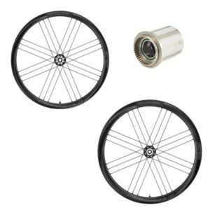 Juego de ruedas Campagnolo Shamal Carbon C21 2WF disco tubeless ready Shimano HG11
