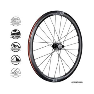 Juego de ruedas Vision TC 40 disco Centerlock cubierta tubeless ready Shimano 11V carbono