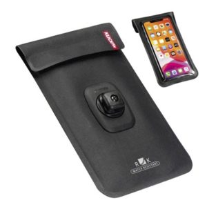 Funda para telefono Klickfix Phonebag Light M 110x170x11 mm con adaptador giratorio negro