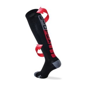 Calcetines altos Biotex compresion negro/rojo
