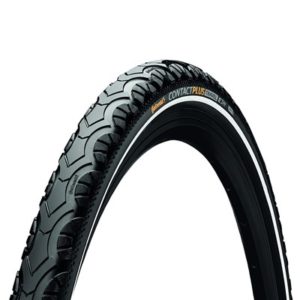 Cubierta Continental Contact Plus Travel 26x2.00 Safetyplus Breaker rigida negro reflectante 50-559