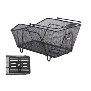 Cesta trasera Unix Rosetto universal negro (47x30x20)