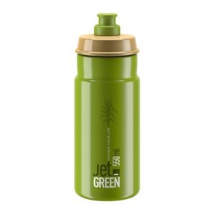 Bidon Elite Jet Grren 550 ml verde oliva logo blanco